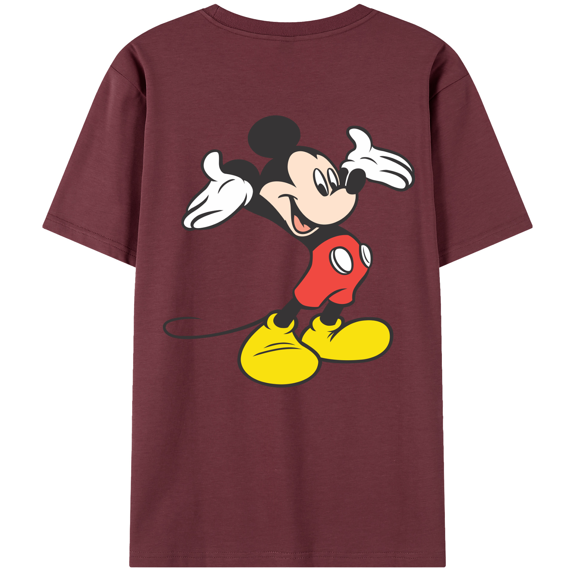 （画像用） ミッキーマウス Mickey Mouse 綿100％半袖Tシャツ（背面プリント）